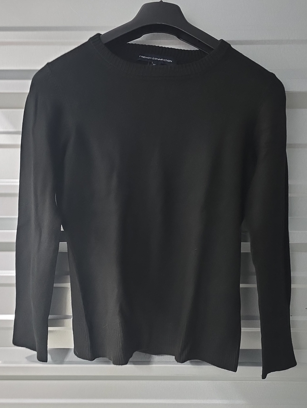 French Connection Women's Black Crewneck Pullover Sweater